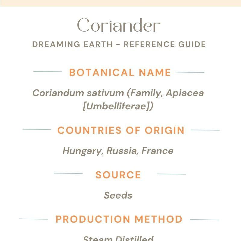Coriander Essential Oil - Dreaming Earth Inc