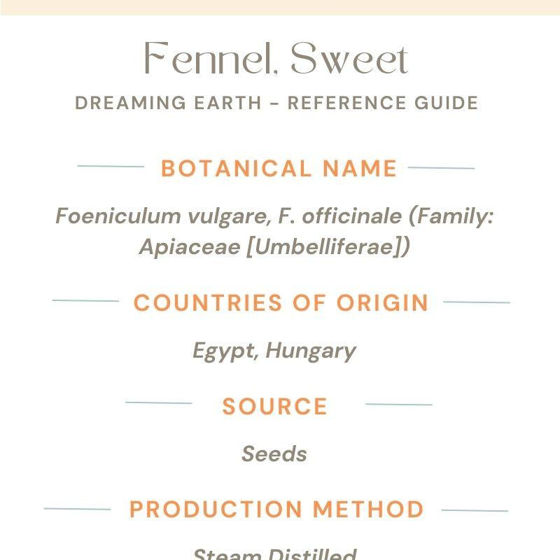 Fennel, Sweet Essential Oil - Dreaming Earth Inc