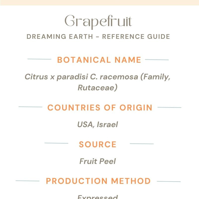 Grapefruit Essential Oil, White - Dreaming Earth Inc