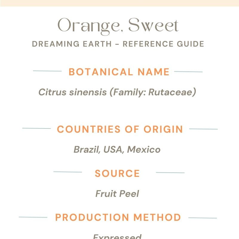 Orange, Sweet Organic Essential Oil - Dreaming Earth Inc