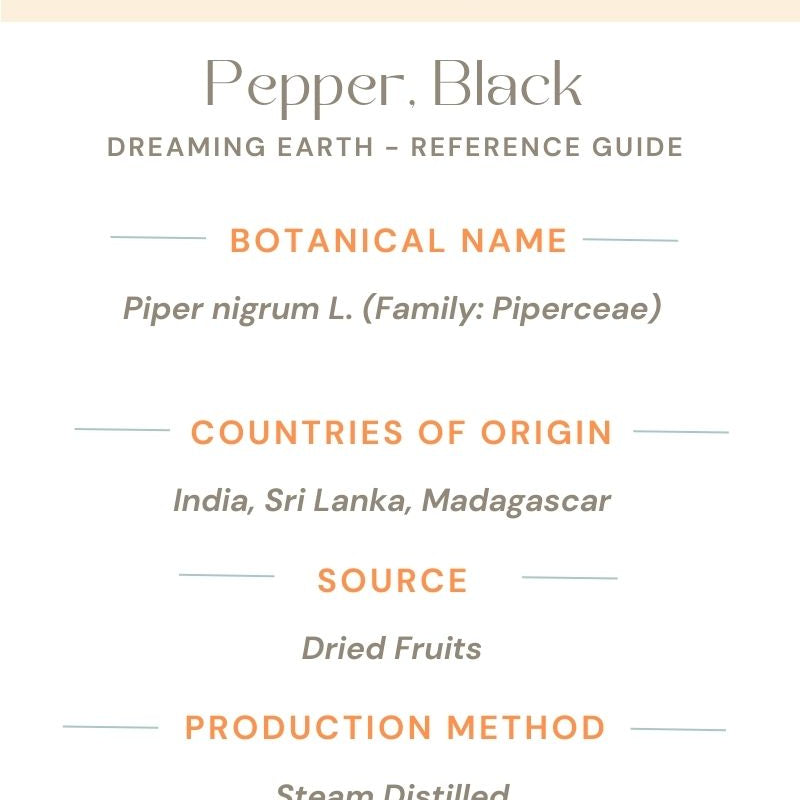 Pepper, Black Essential Oil - Dreaming Earth Inc