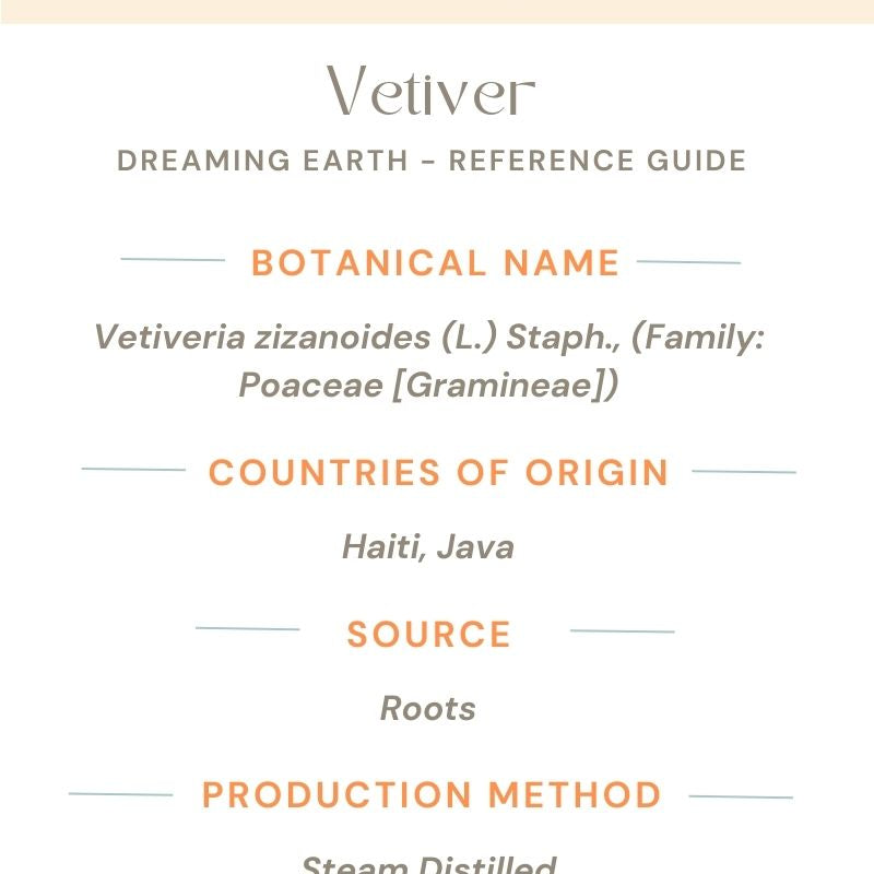 Vetiver Essential Oil - Dreaming Earth Inc