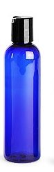 Cobalt Blue Plastic Bottles, 2oz, with flip top - Dreaming Earth Inc