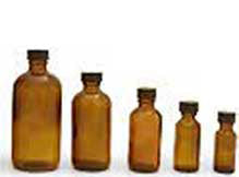 Bottles - Amber Glass with phenolic cap 16oz - Dreaming Earth Inc