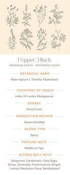 Pepper, Black Organic Essential Oil - Dreaming Earth Inc